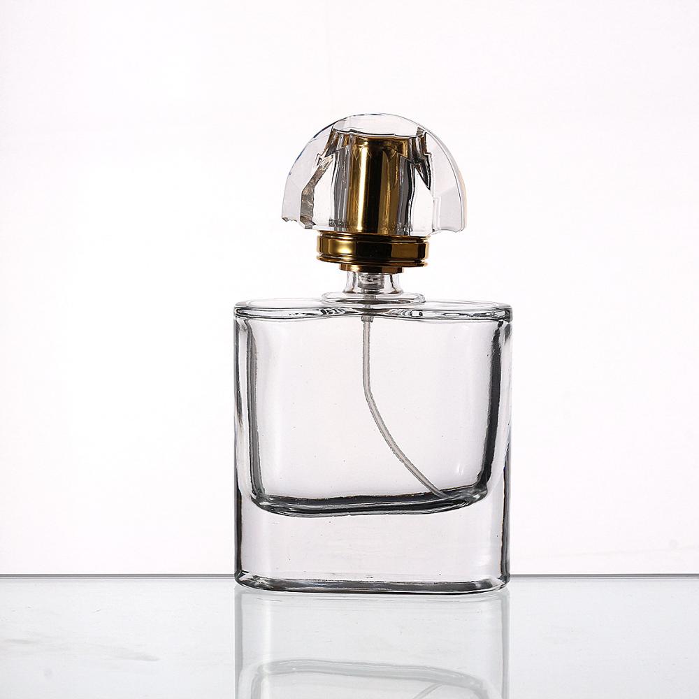 Thicken Transparent Empty 60ml Rectangular Glass Perfume Lotion ...