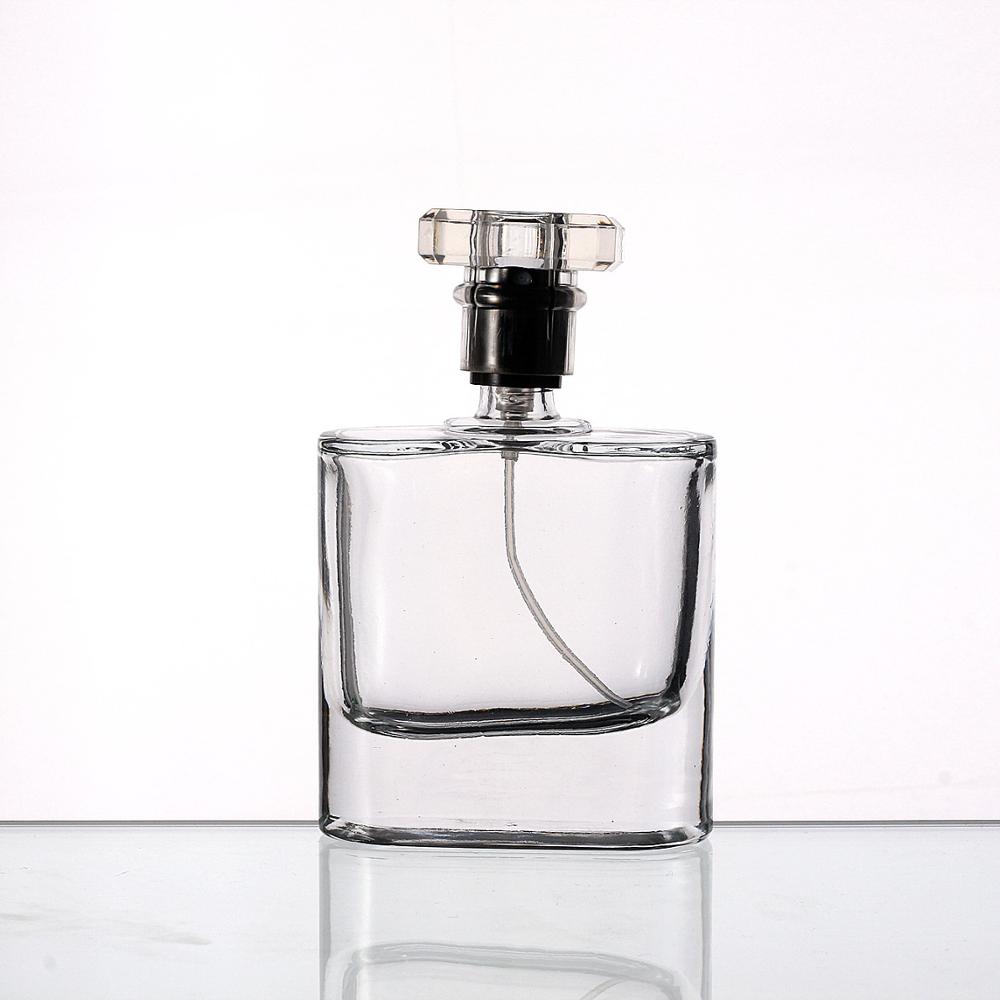 Thicken Transparent Empty 60ml Rectangular Glass Perfume Lotion ...