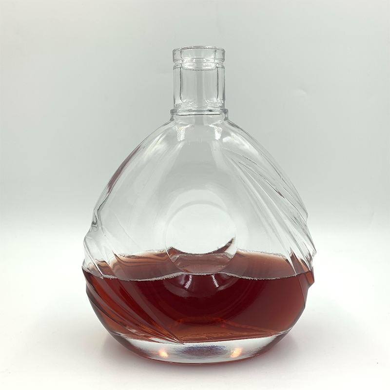 600ml Clear High Quality Rum Whisky Vodka Liquor Glass Bottle 