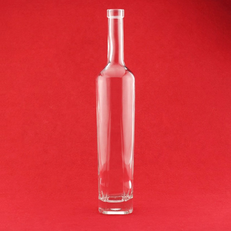 Fancy Liquor Glass Vodka Bottles 700 ml Round Gin Bottle Slender Glass ...