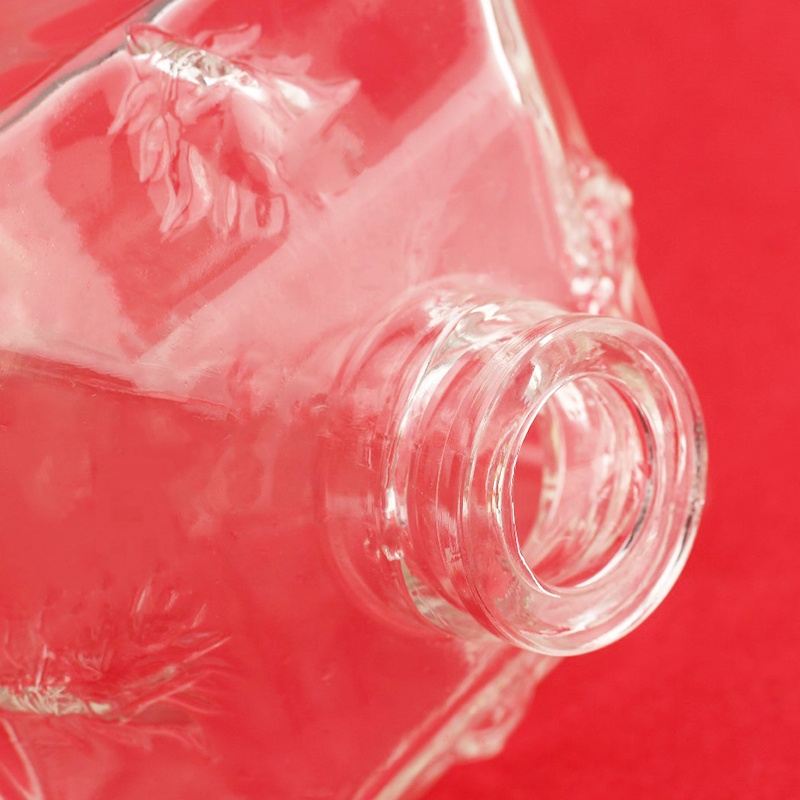 Download 1L Square Glass Vodka Bottle Square Shape Glass Spirit Bottles, High Quality 1L Square Glass ...