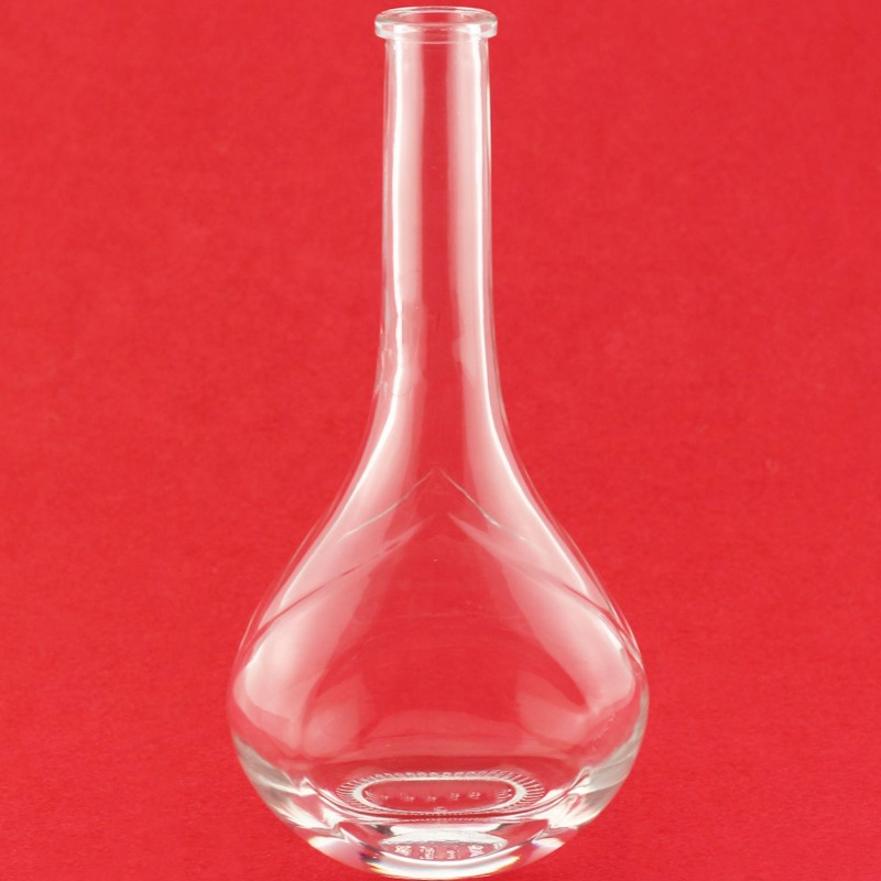 500ml Glass Vodka Bottle Long Neck Brandy Glass Bottle, High Quality