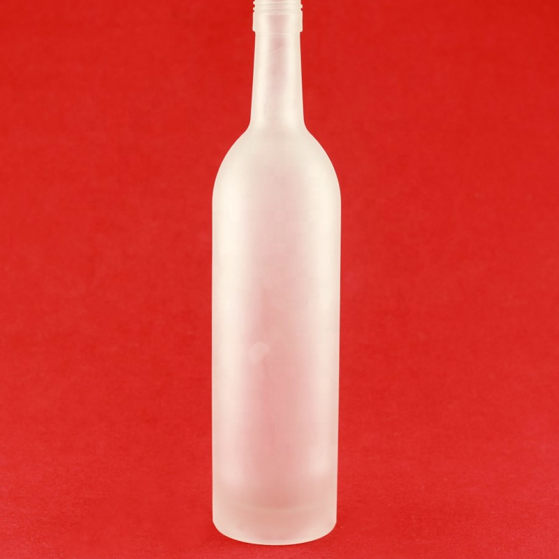 New Style Matte Frost White Vodka Bottle Frosted Glass Liquor Bottle