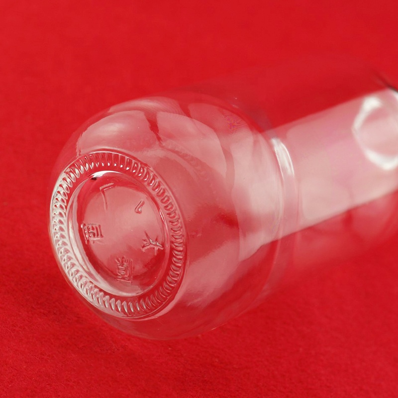 Hot Sale Boston Round Glass Bottle 375ml 750ml Glass Liquor Bottles With Stopper High Quality