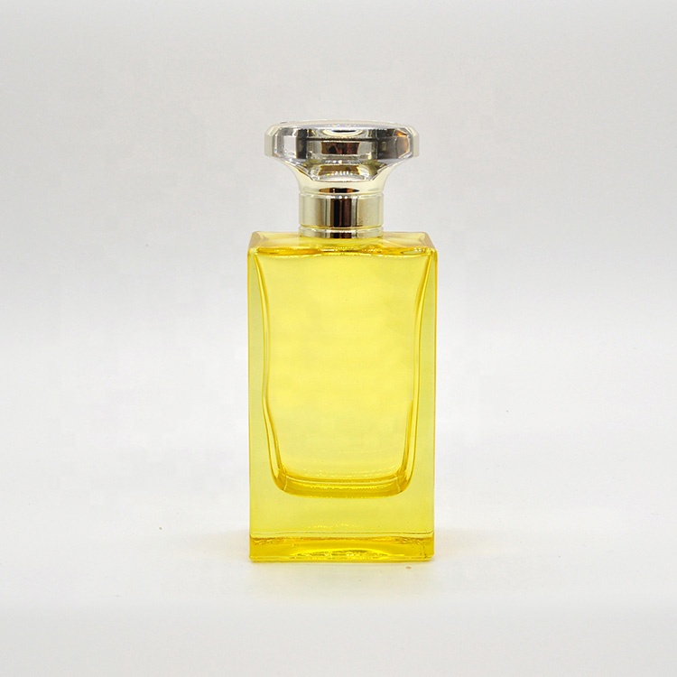 Yellow Rectangular Empty Glass 80ml Perfume Bottle, High Quality ...