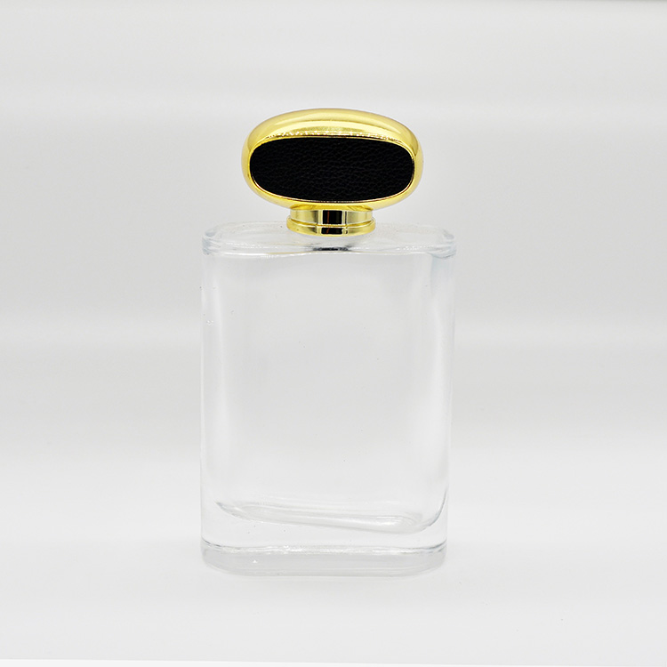 100ml Transparent Black Perfume Glass Bottle Rectangular Perfume Bottle