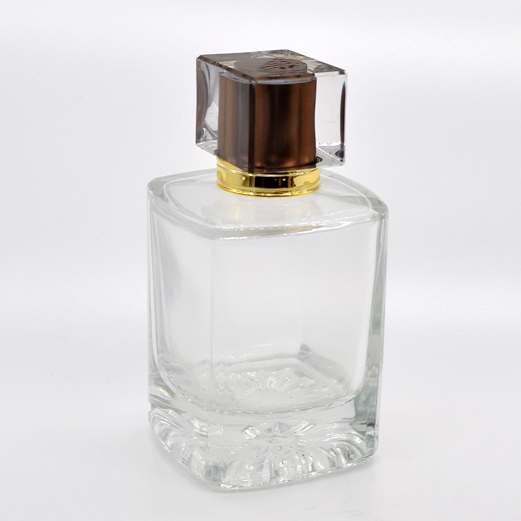 100ml simple design rectangular thick bottom glass perfume bottle, High ...