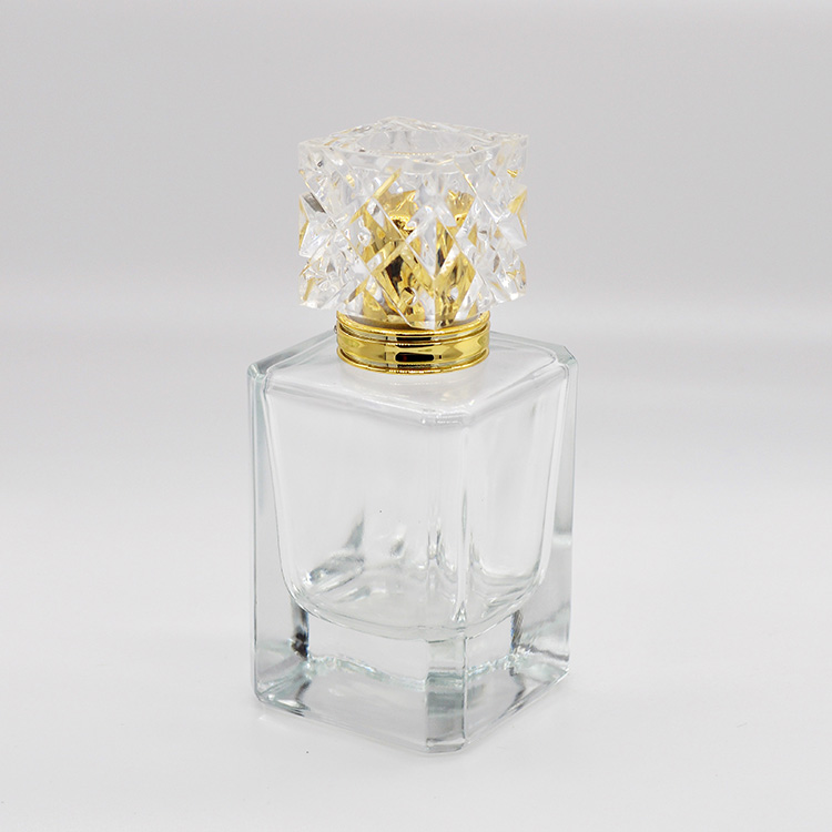 60ml elegant ladies transparent perfume empty glass bottle with