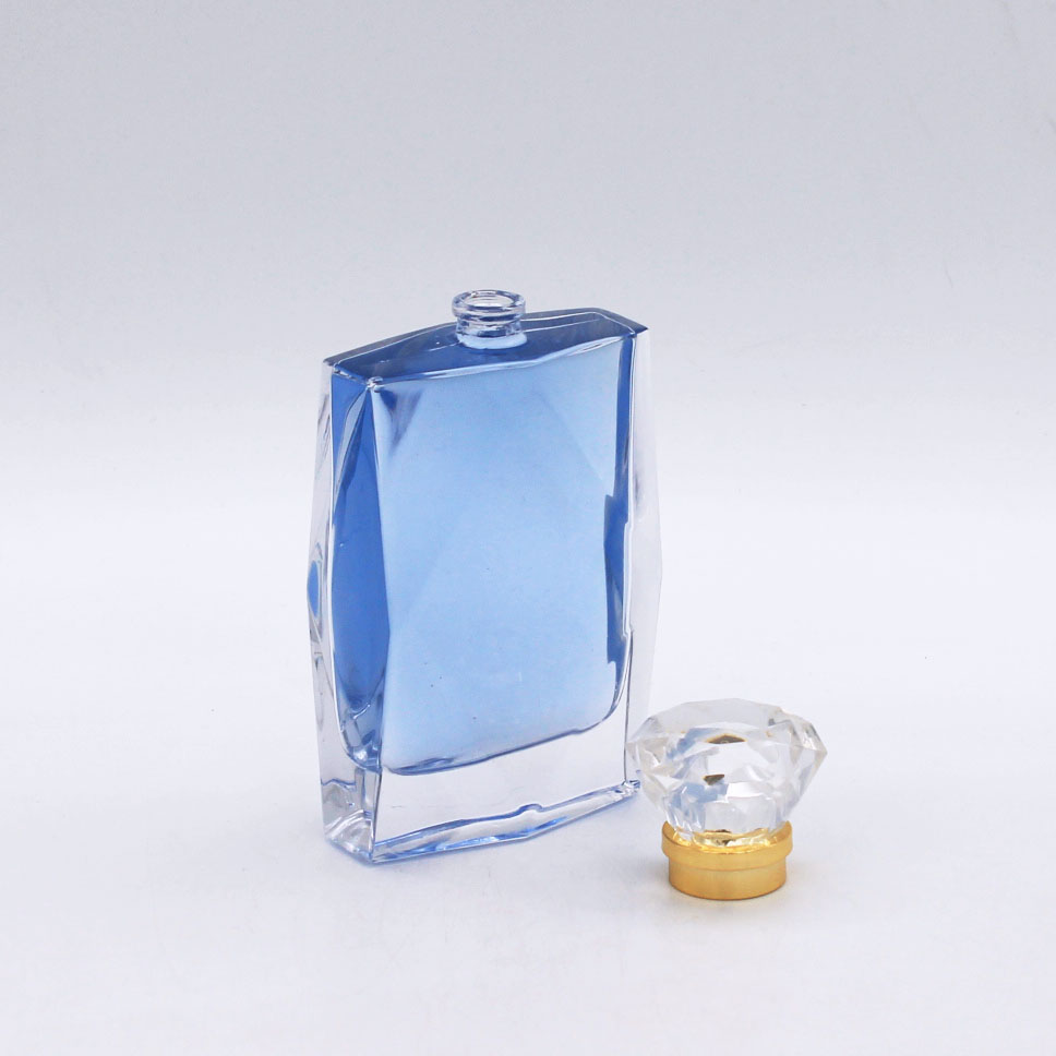 custom fancy rectangle with irregular surface 100ml glass perfume ...