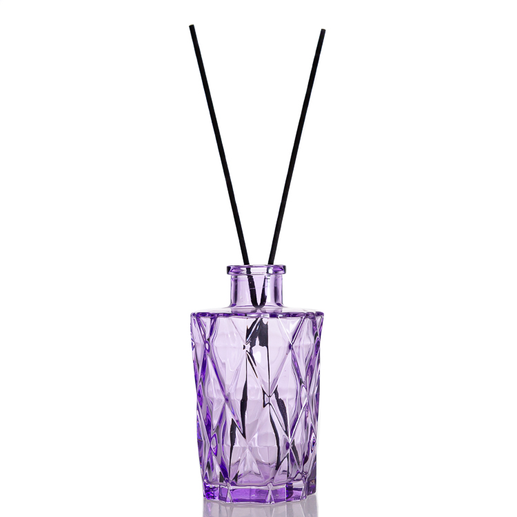 Custom Perfume Fagrance Bottle 185ml Purple Aroma Oil Empty Diffuser Bottle