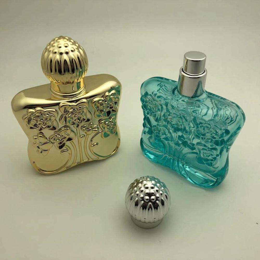 Sunrise embossed flower electro plating perfume bottle 50ml, High ...