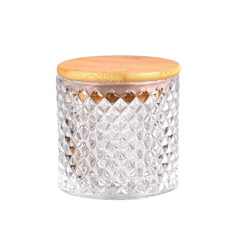 Empty Clear Glass Candle Holder Jar With Lid,High Quality Glass Candle ...