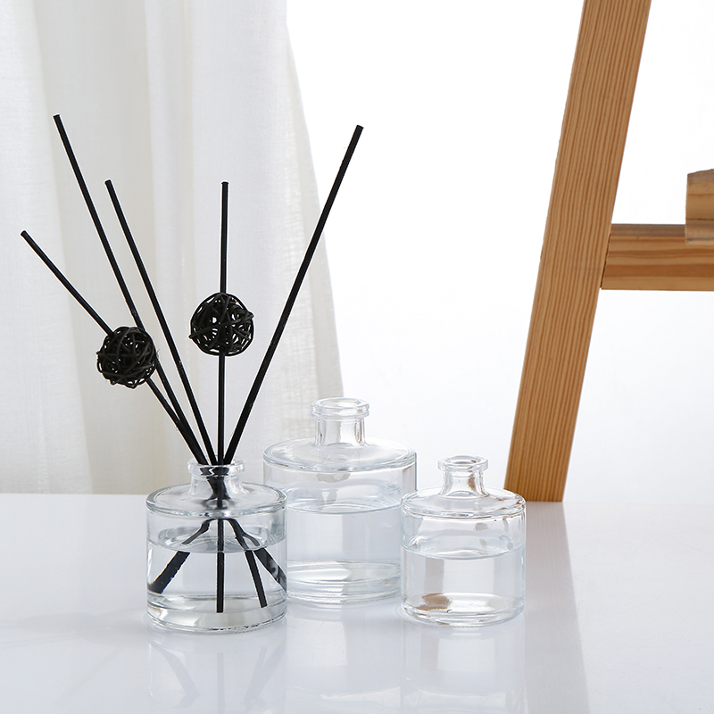 Square Clear Reed Diffuser Bottle Aromatherapy Bottle With Rattan ...