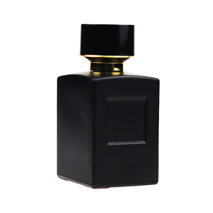 Custom 105 ML Square Matte Black Glass Perfume Bottle Perfume Spray ...