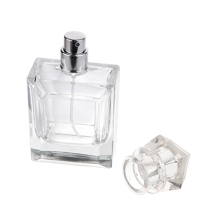 Wholesale Manufacturer Square Perfume Glass Bottles 50ml Luxury Glass ...