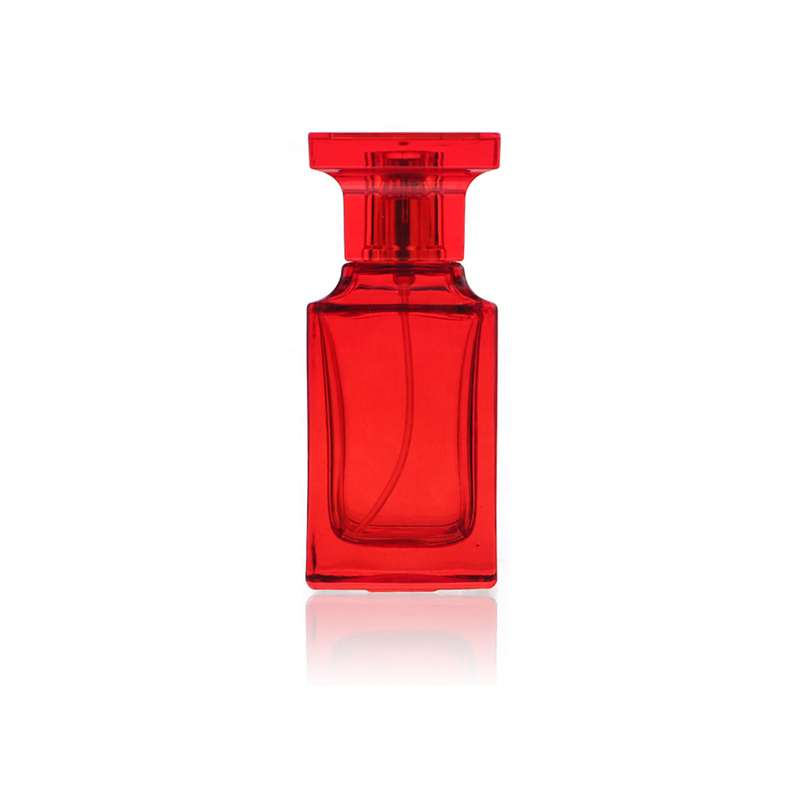 Men's mologne perfume bottle 50ml bright black red blue glass spray ...