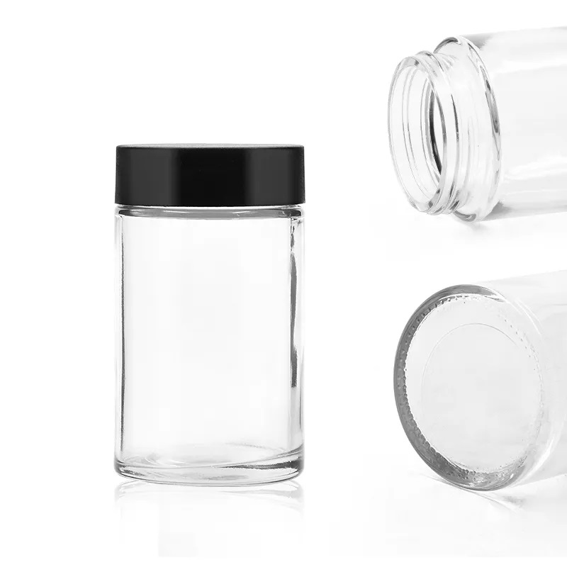 Wholesale different specifications clear round wide mouth glass jars ...