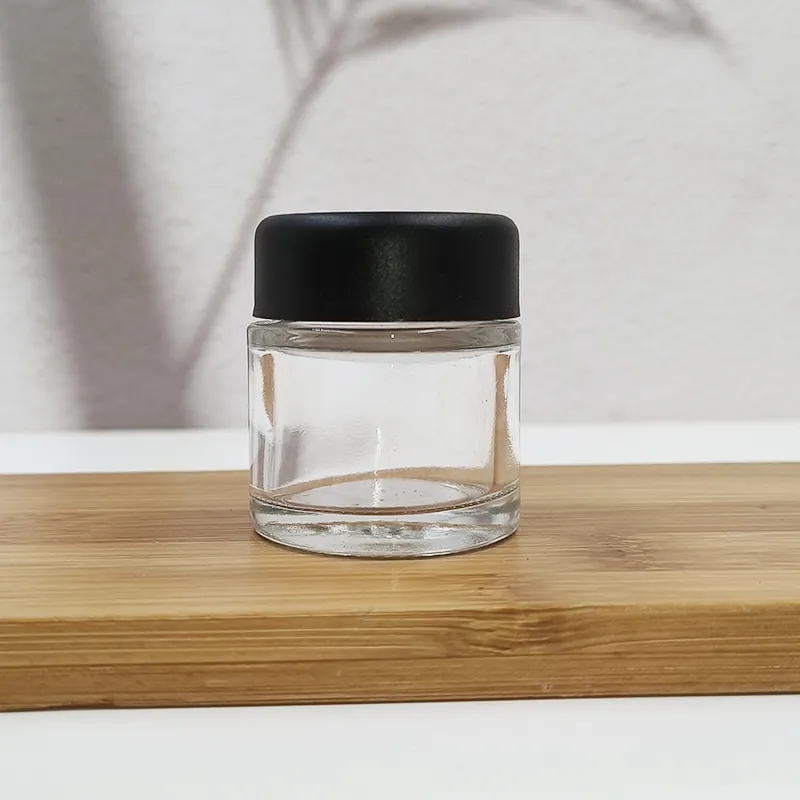 30ml child resistant jar with matte black lid