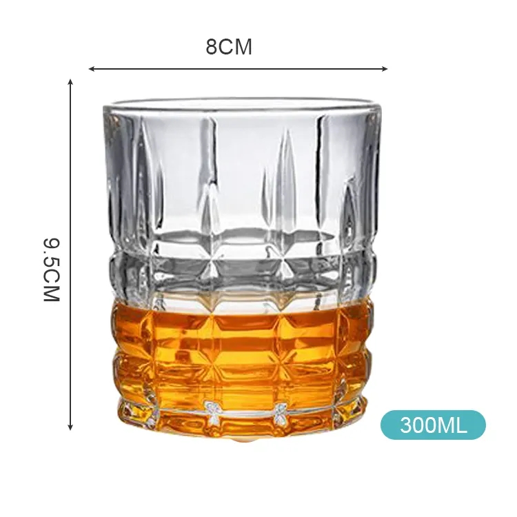 Wholesale Customized 10oz Glasses Round Shape Handmade Drinking Glass