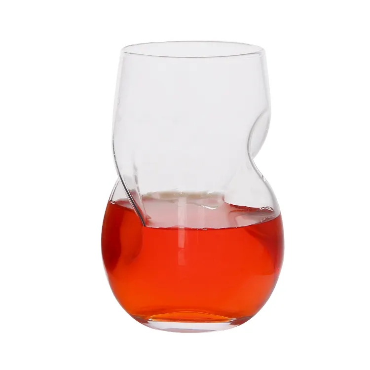 Glassware Wine Glasses with Finger Indentations Thumb glasses