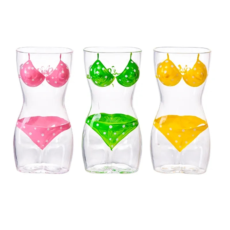 Body Shaped Shot Glasses Set Funny Bikini Shot Glasses 60ml Women Body Shaped Glass Cup For