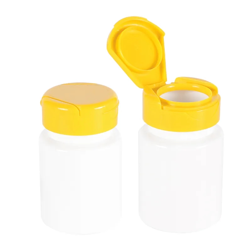 custom industrial capsules pills bottle golden supplier 80ml gummy candy jars vitamin containers with flip cap
