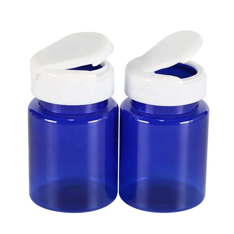 80ml pet white plastic bottle vitamin tablets supplement packaging calcium capsule bottle with screw cap