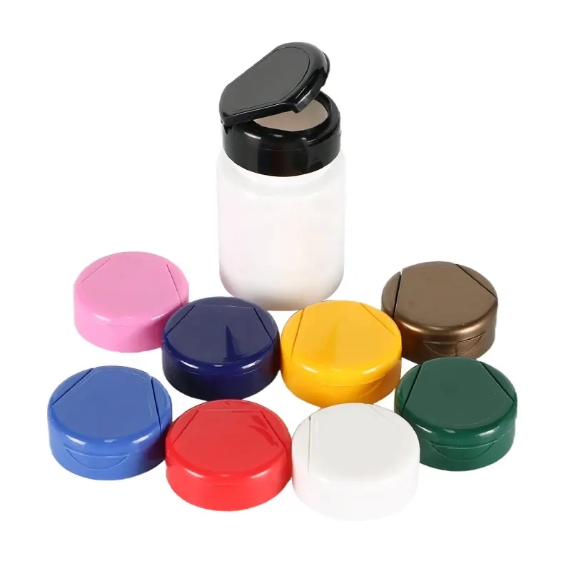 80ml pet white plastic bottle vitamin tablets supplement packaging calcium capsule bottle with screw cap
