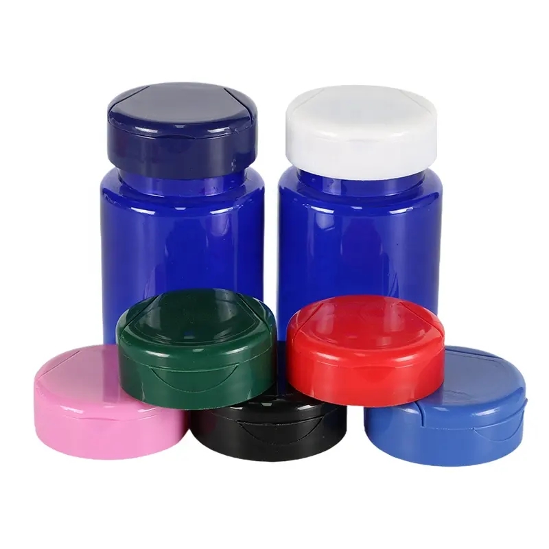 pet 80ml capsule bottle healthcare supplement vitamin jars plastic calcium tablet pills containers