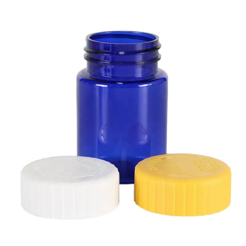 personalized healthcare pet plastic bottles capsules tablets vitamin container with childproof cap pills calcium jar