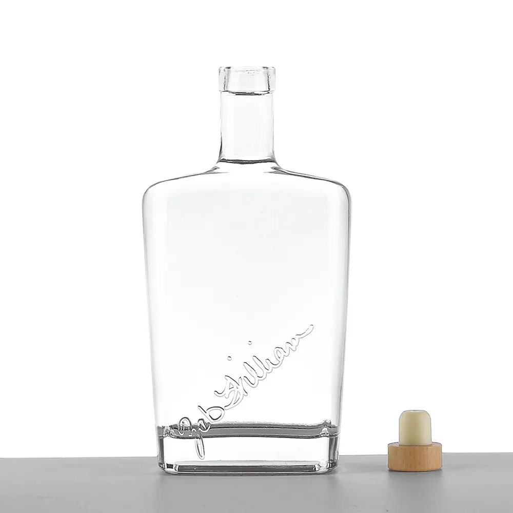 Custom Size Logo Fancy Glass Liquor Bottle 26 oz Glass Bottles 750ml ...