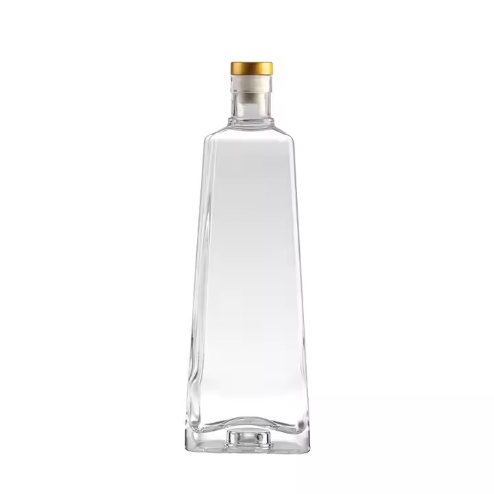 Good Quality Round Shape And Square Shape Glass Liquor Bottle In Stock Empty 500ml Glass Vodka Liquor Bottle