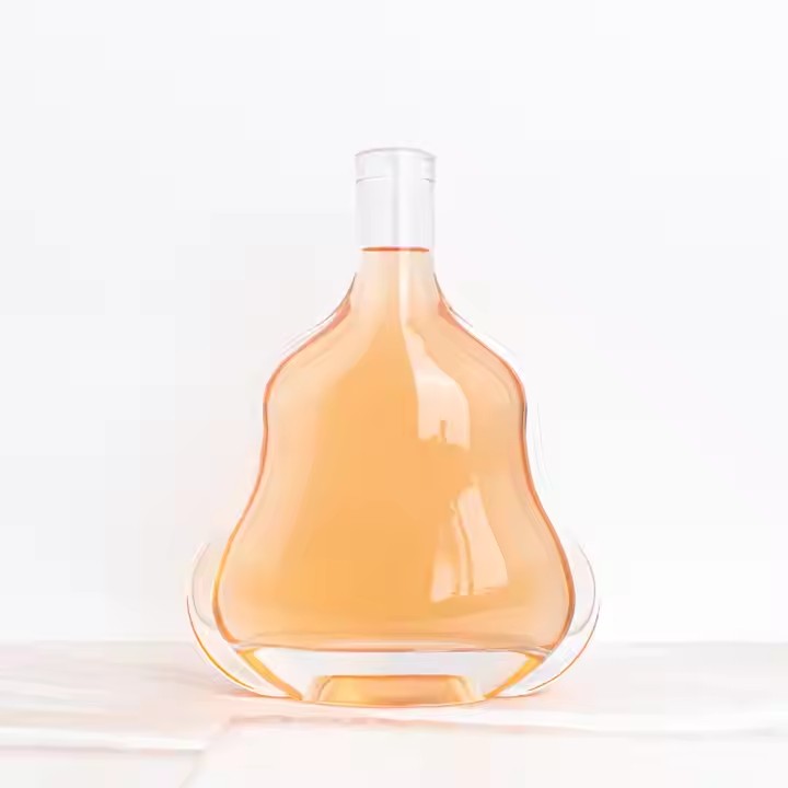 Wholesale Round 700ml Empty Milk Fruit Juice Drink Glass Bottles With White Tamper Proof Cap