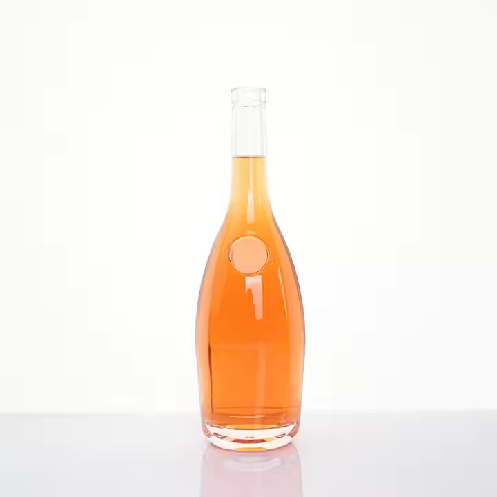 750ml Glass Bottle Empty Rum Gin Cork Glass Bottle 500ml 1000ml 375ml Wholesale Bottle
