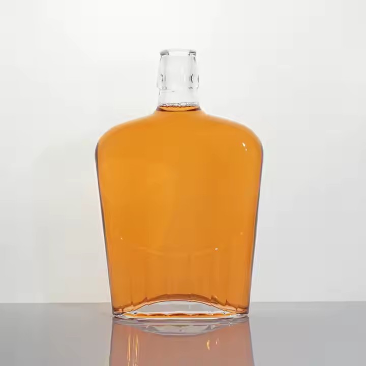 750ml Glass Bottles for Spirits Liquor Whiskey Rum Vodka Tequila Custom Empty Glass Bottle Factory Luxury Glass Bottle