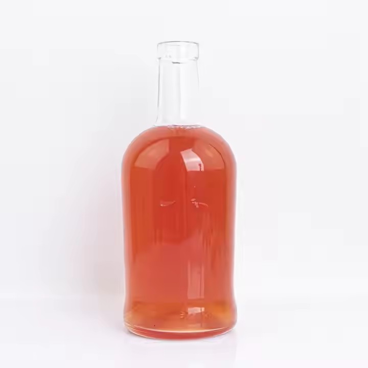 750ml Frosted Glass Bottles Drink Spirit Glass Bottles Custom Color and Label logo Premium Glass Bottle Factory