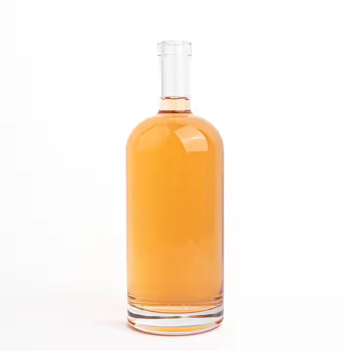 750ml Glass Bottle Rubber Wood Cap Premium Glass Liquor Bottle 500ml 750ml 1000ml Beverage Glass Bottle Supplies