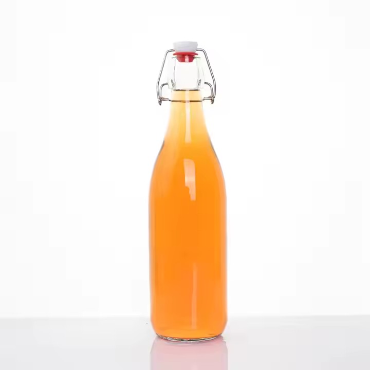 750ml Swing Cap Glass Bottle factory Customized bottle with own logo vodka tequila