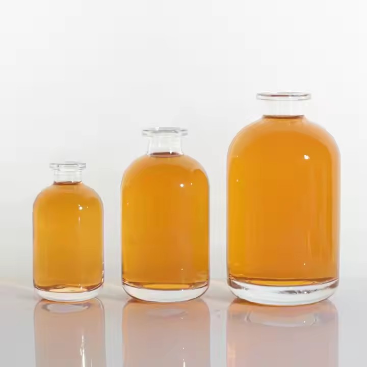 Custom Extra Flint 750ml 700ml 500ml Glass Bottle With Cork Cap for Whisky Liquor Bouteille En Verre Bottiglie Vetro