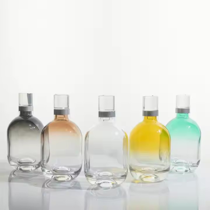 Glaze Spraying 500ml Empt Bottle Vodka Brandy Whisky Gin Tequila Brandy Rum Bottles Packaging