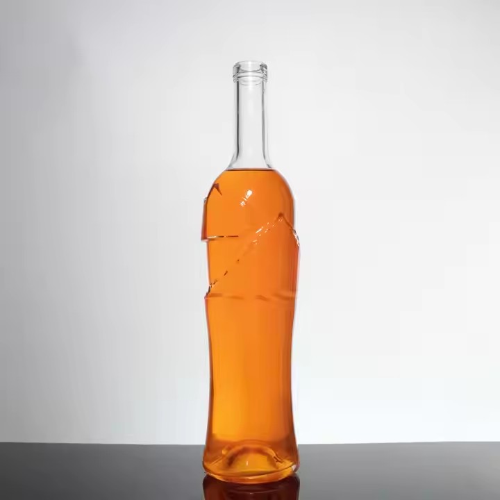 Premium Bespoke Spirit Wine Vodka Gin Rum Bottle Wholesale Custom Glass Bottle With Cork Top