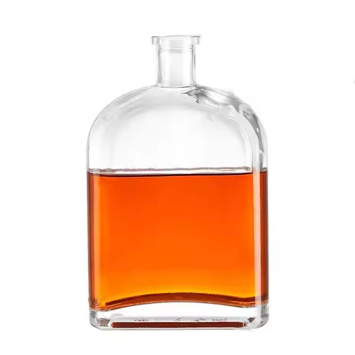 Customized Wine Vodka Glass Bottle Glass Bottles for Liquor With Screw Cap 750ml Beer Bottle Hot Stamping Cork