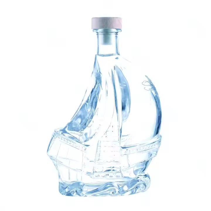 Manufacturer China Wholesale Rum Spirits 1000ml Quor Glass Bottle Alcohol Whiskey Gin Glass Wine Liquor Gin Bottle