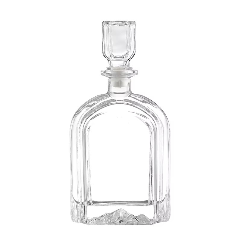 Factory Personalized Flint Glass Clear Glass Bottle750ml Whisky Brandy Wine Liquor Glass Bottle