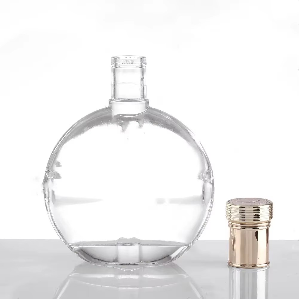 OEM Factory Custom Whisky Brandy Spirits Bottles Fancy Tequila Bottle Unique Shape Glass Liquor Bottle