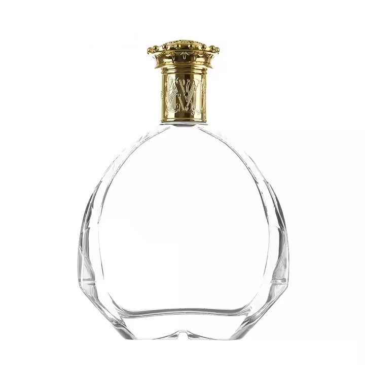 China Factory Wholesale Customized Flint Free Sample Glass Bottle for Whisky Vodka Brandy Tequila Glass Bottle