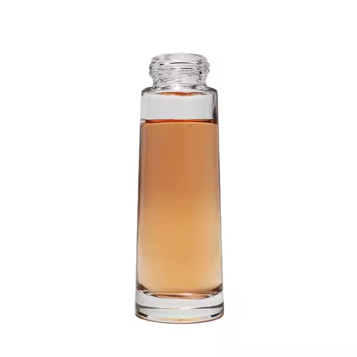 Round Shape Wholesale Small clear Empty 125ml Glass Bottle for Whiskey Vodka Gin with Reasonable Price