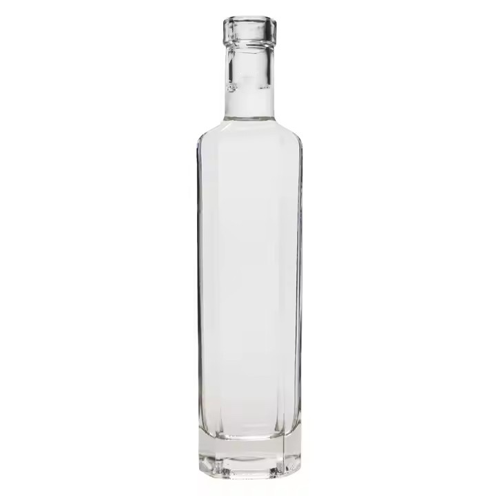 375ml Crystal Glass Bottle for Gin Whisky Vodka Tequila Brandy Rum Liquor Alcohol Spirits Sauce Olive Oil with Cork Stopper