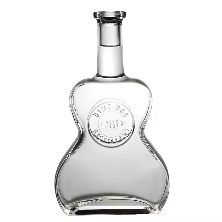 High Quality Unique Glass Bottles 750ml for Liquor Vodka Rum with Lid