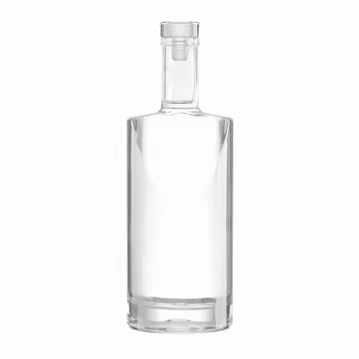 Factory Direct Sale Customizable 500ml Glass Cap Crystal Tequila Brandy Beverages with Rubber Stopper Seal